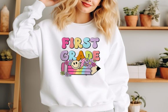 1st Back to School Colorful Groovy: A Versatile Design for Small Businesses