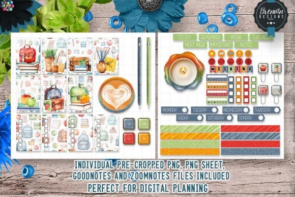 Back to School Digital Stickers: Decorate That Digital Planner in Style