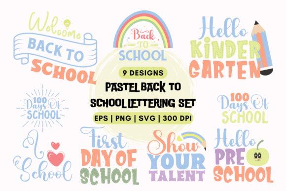 Pastel Back to School Lettering Set: A Creative Essential for the New Academic Year